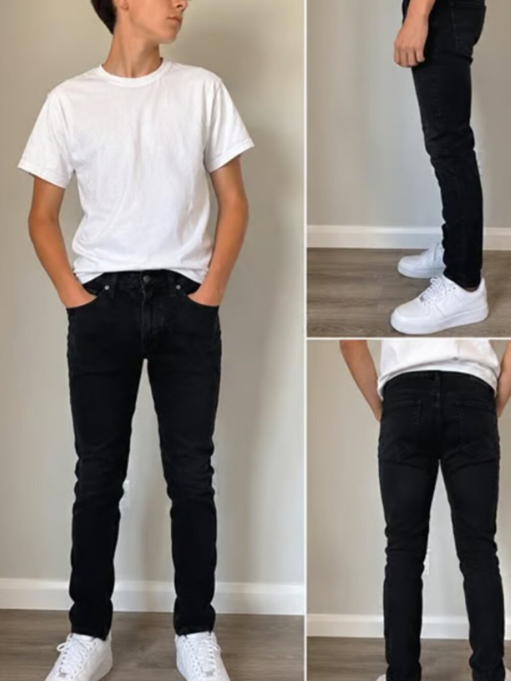 Universal Thread Black Men's Pants with Embroidered Waistband